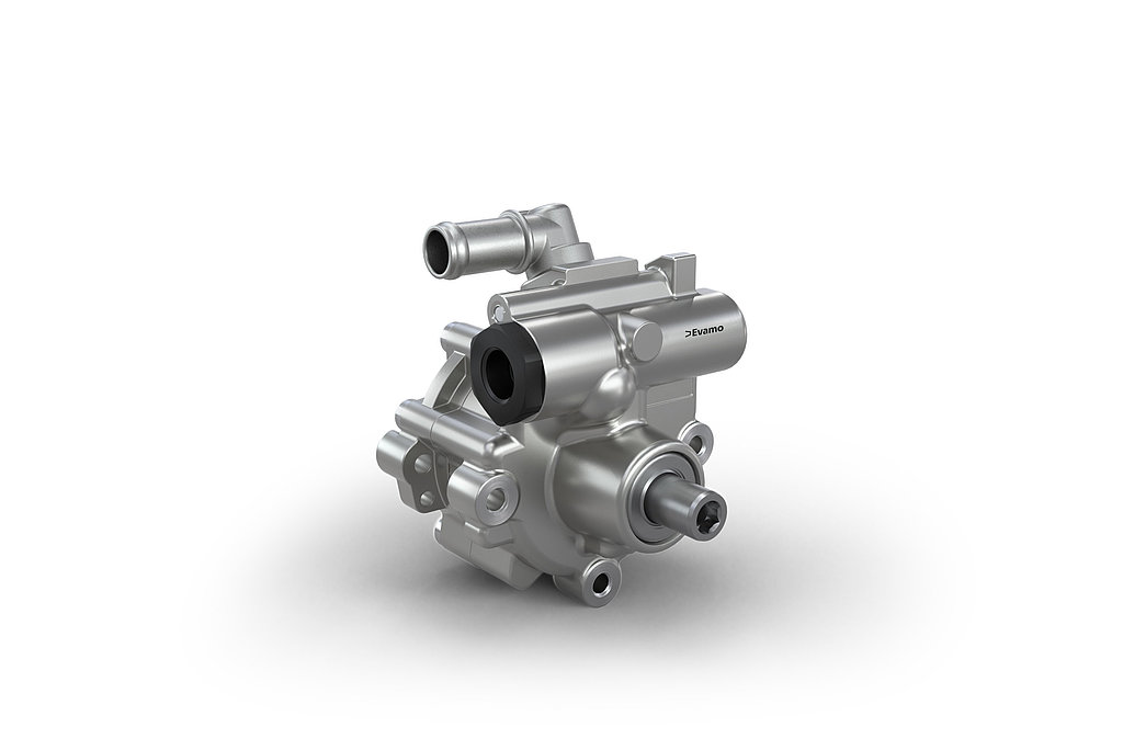 The innovative product design of the CP14 passenger car power steering pump has integrated volume control for energy savings in passenger vehicles.